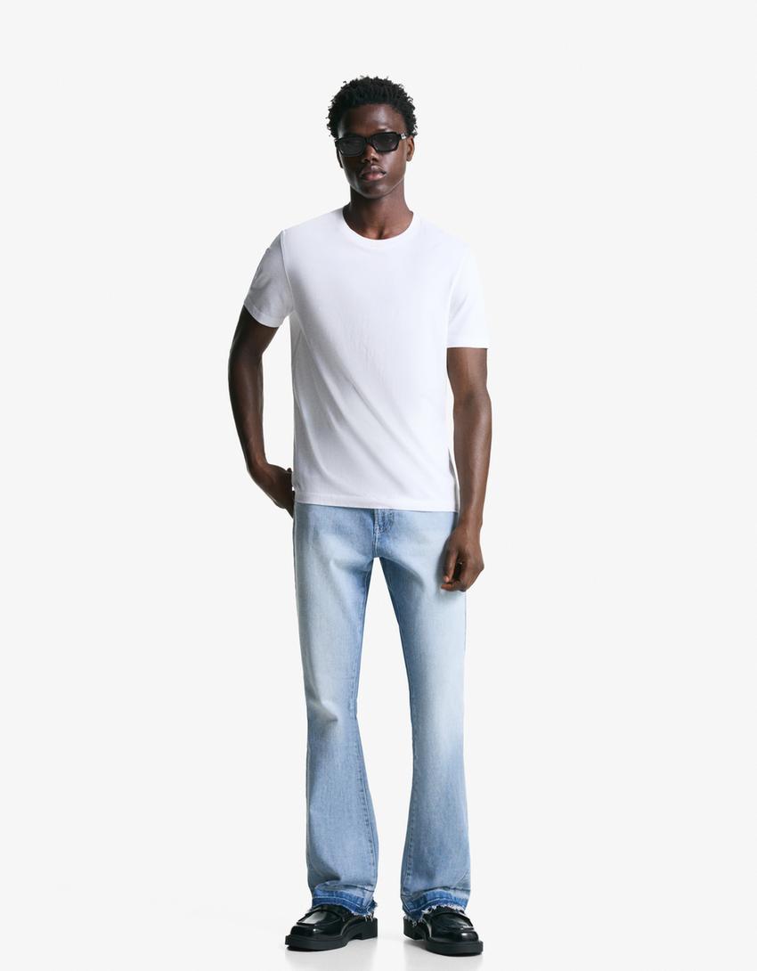 Jeans flare comfort-Azul lavado