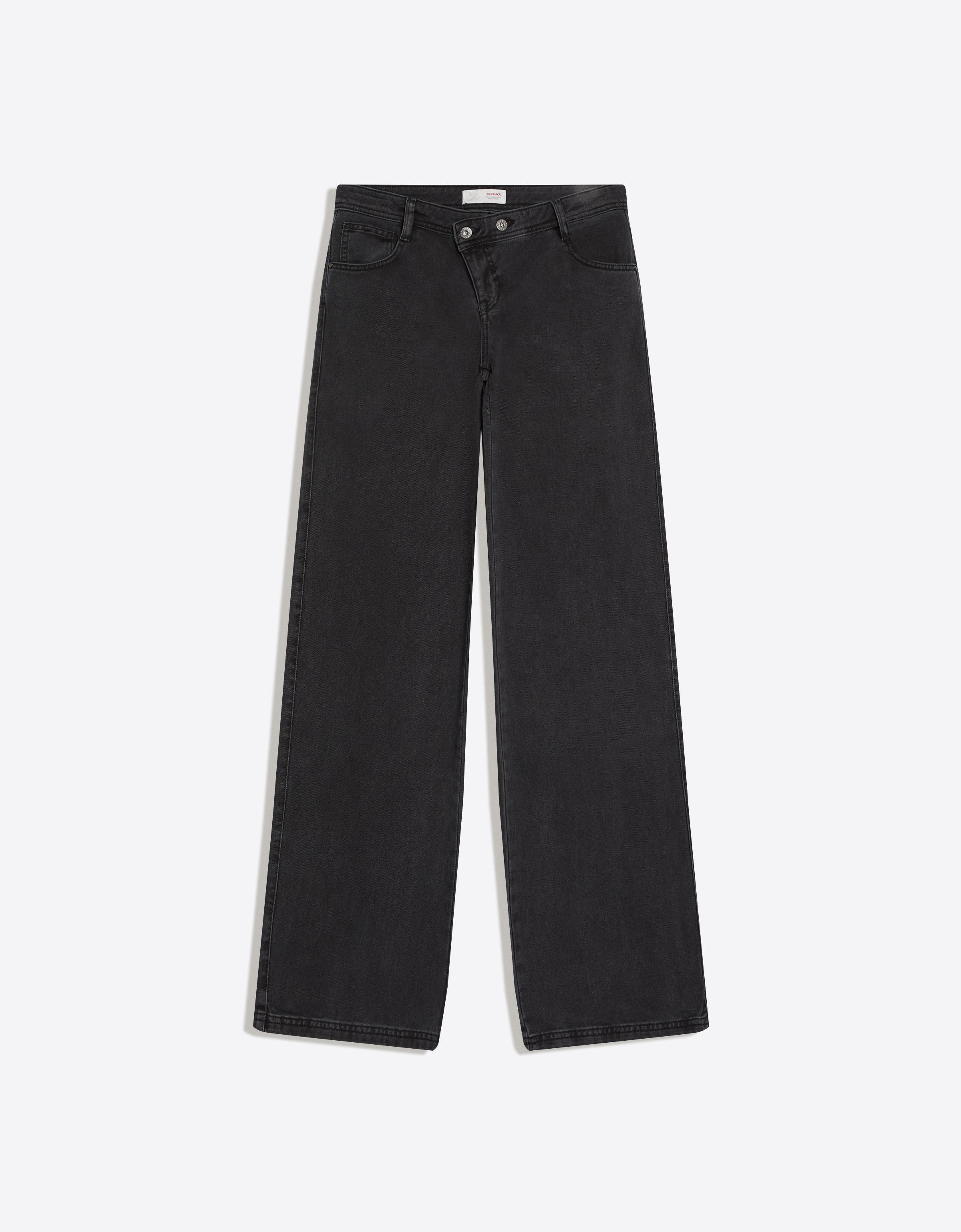 Embroidered twill trousers