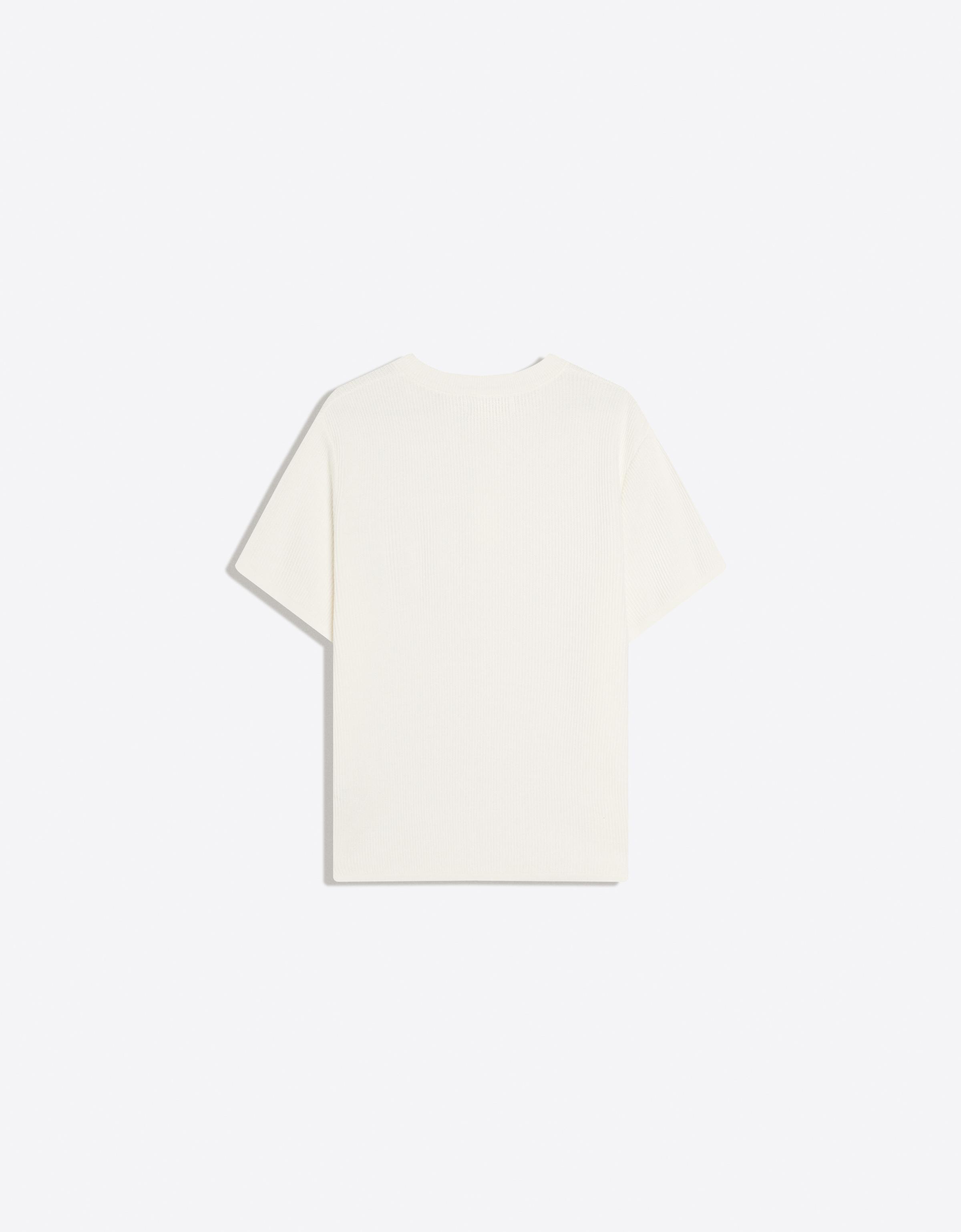 Short sleeve henley T-shirt — White