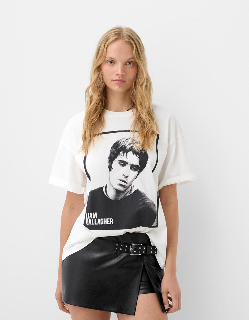 Falda mini efecto piel-Negro-1