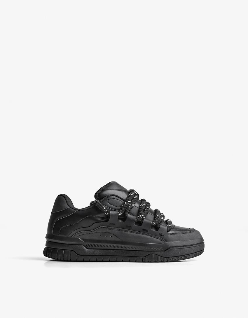 Chunky skater trainers-BLACK-0