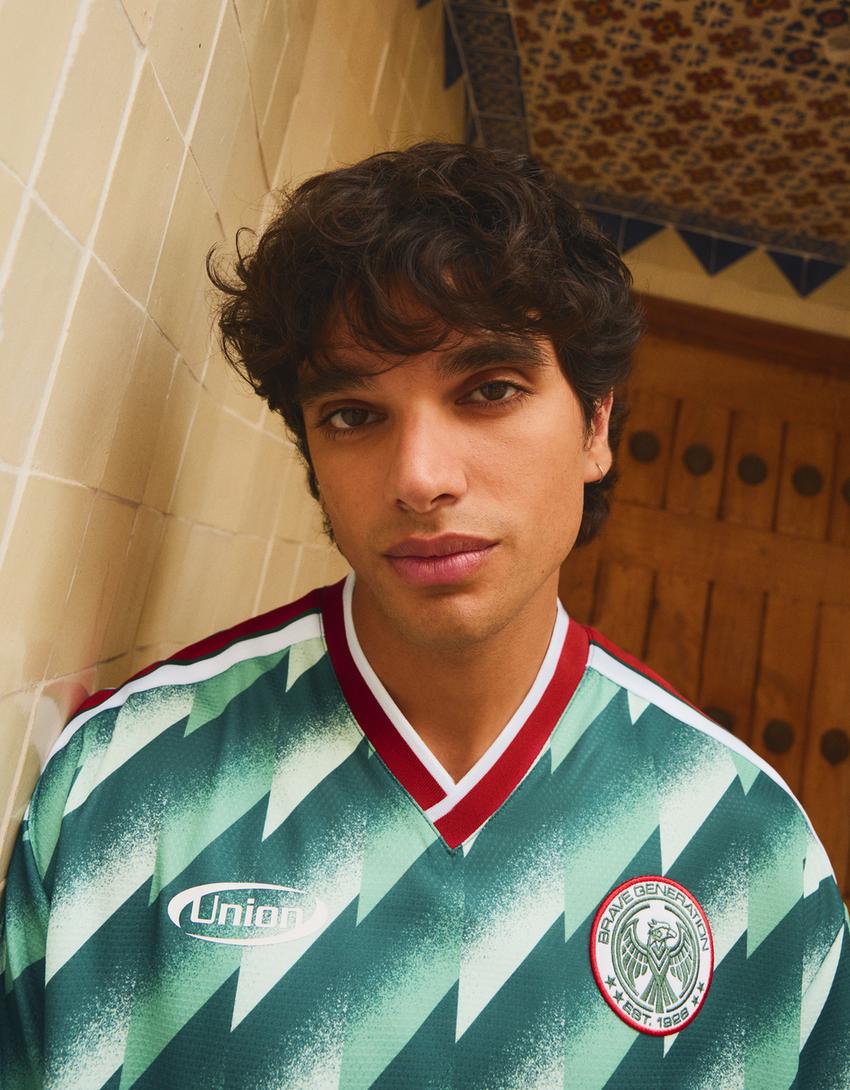 T-shirt manches courtes imprimé-Vert