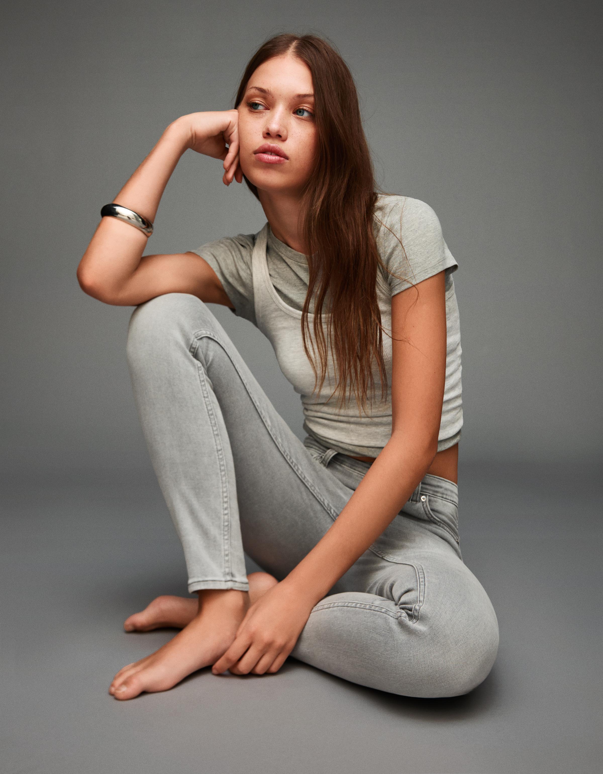 Skinny fit yüksek bel jean - Görsel 57