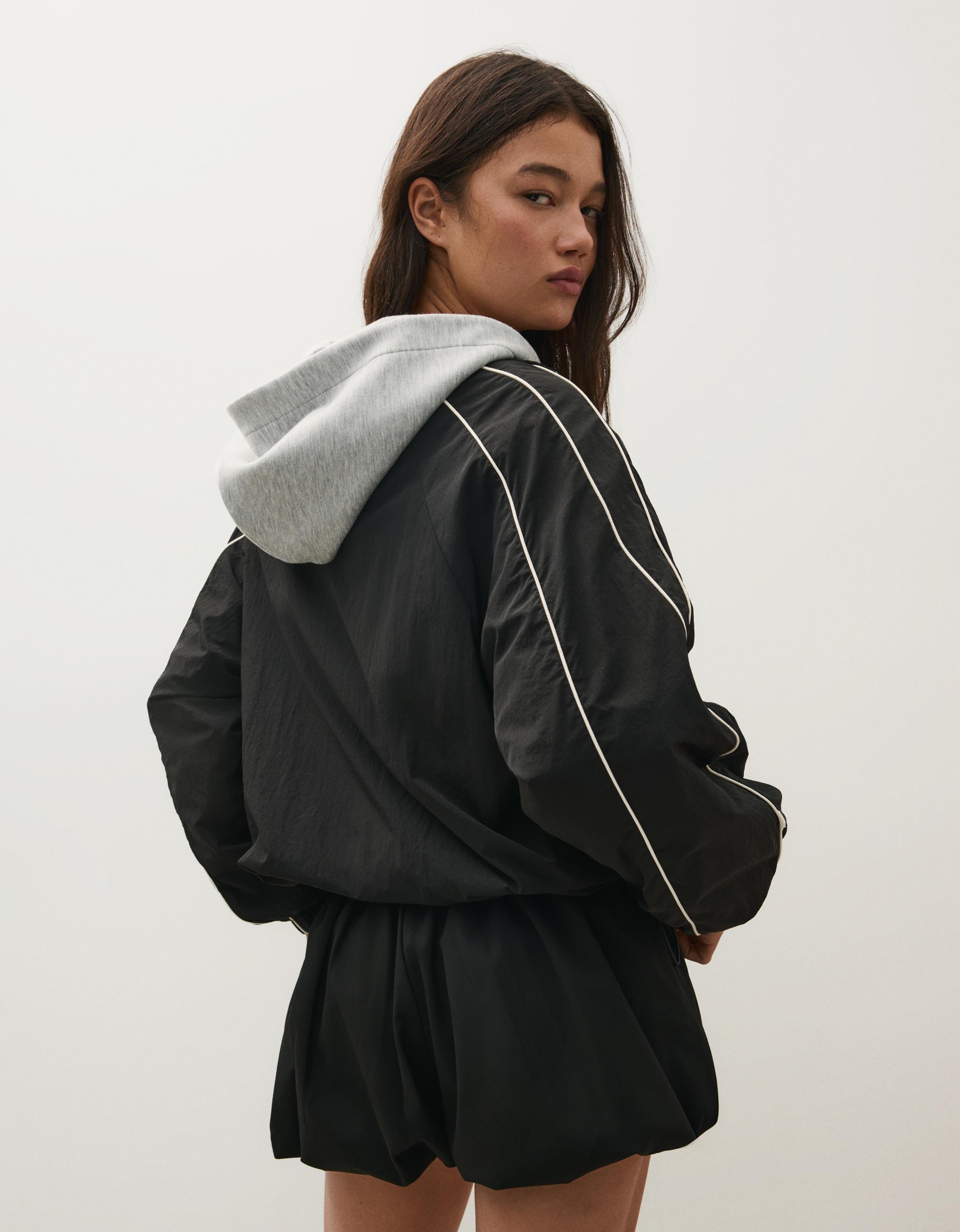 Contrast lightweight jacket — Black