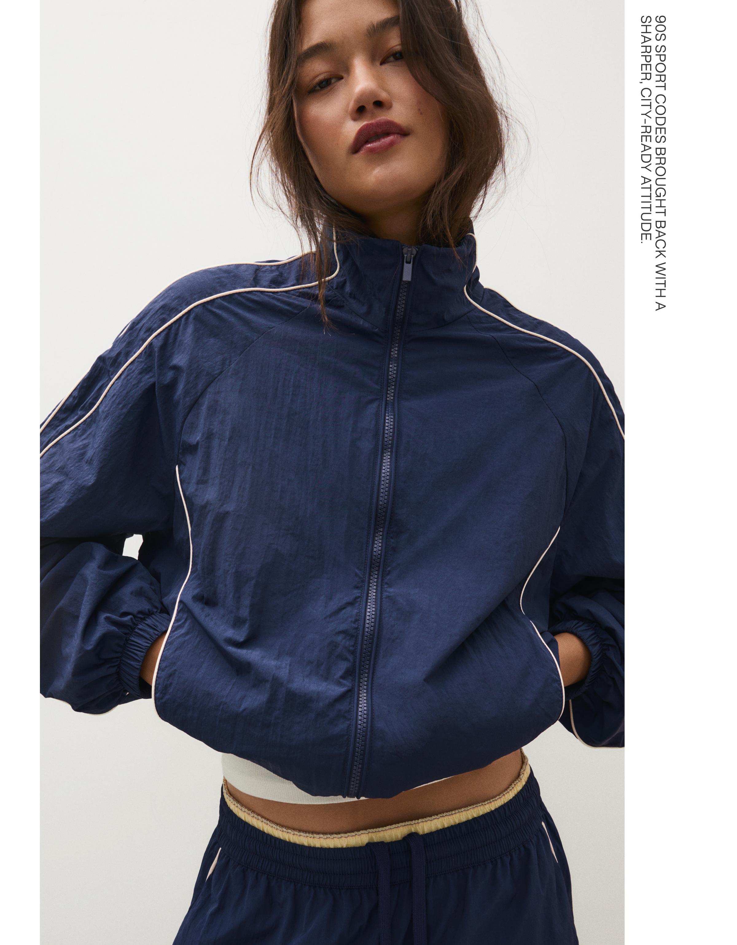 Contrast lightweight jacket — Navy