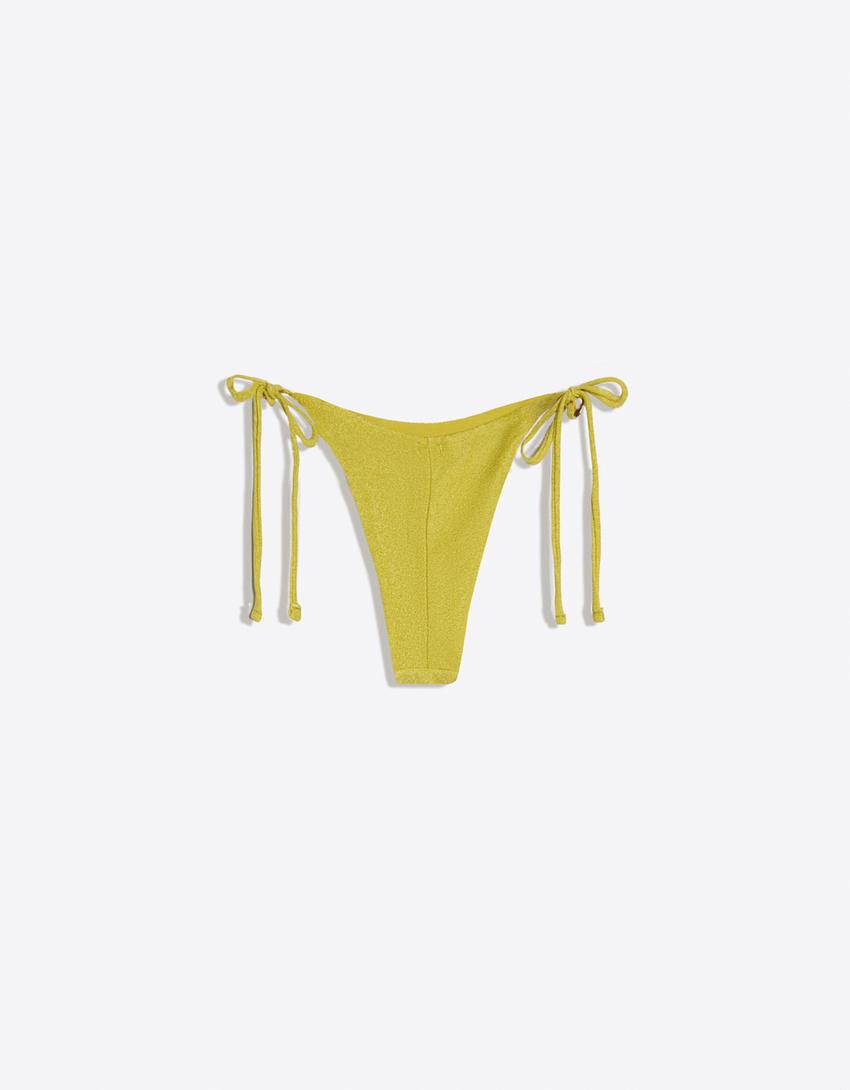 Slip brasiliano con fiocco-Lime