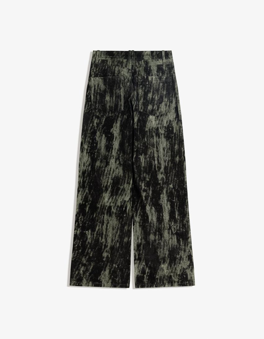 Pantalón baggy-Verde