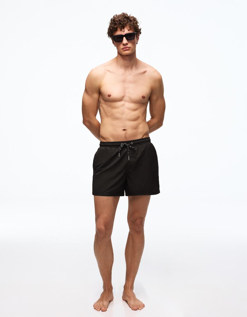 Basic Badeshorts-Schwarz