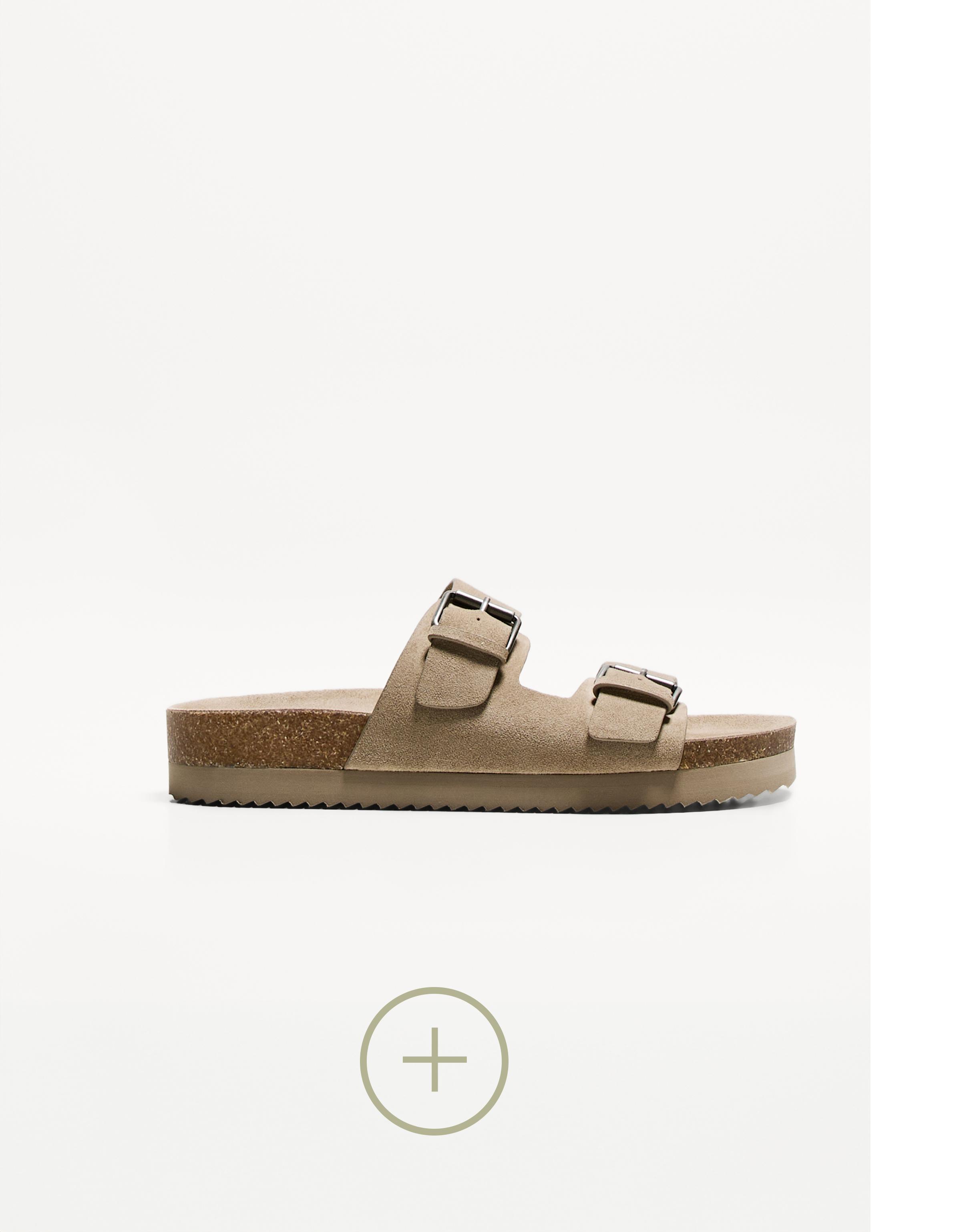 Buckle sandals — TAUPE