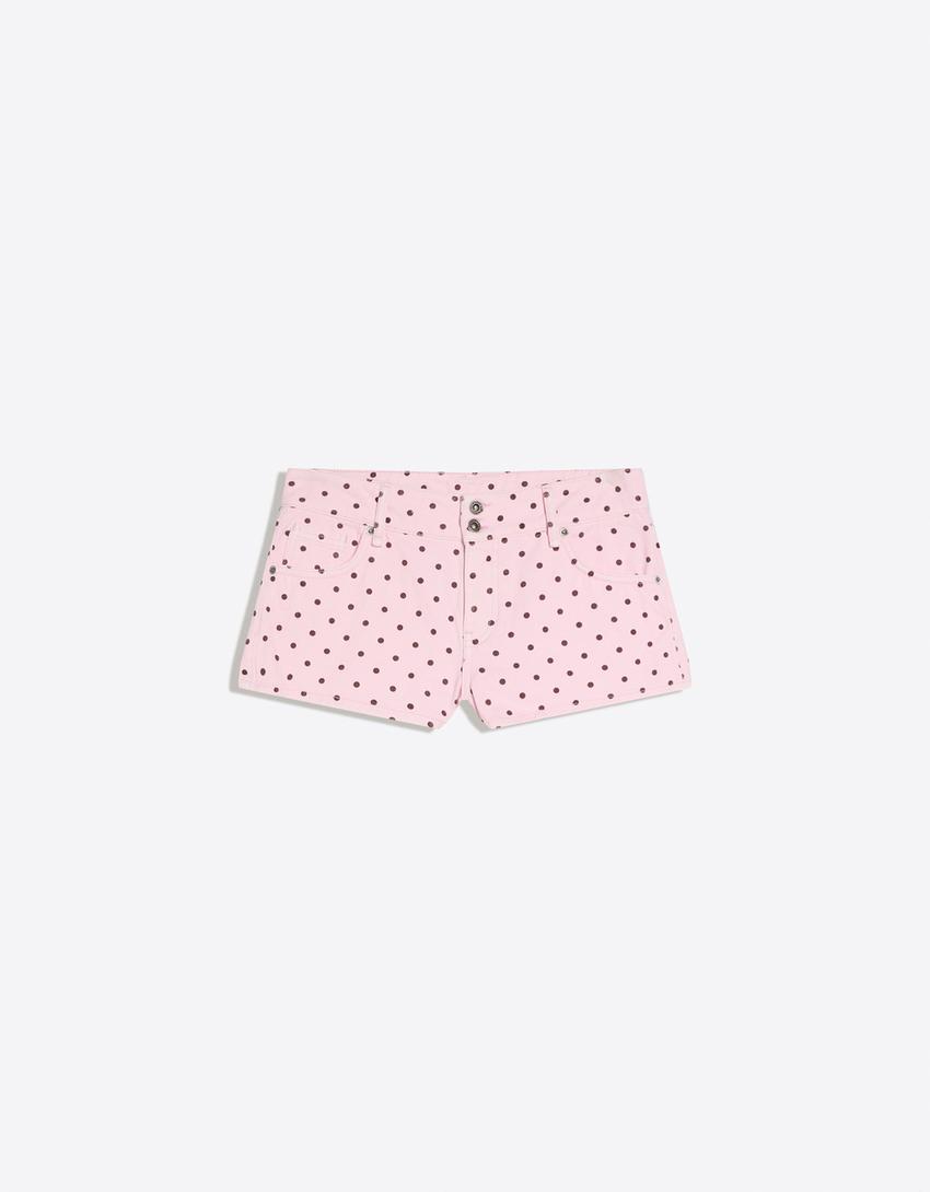 Polka dot shorts-Pink