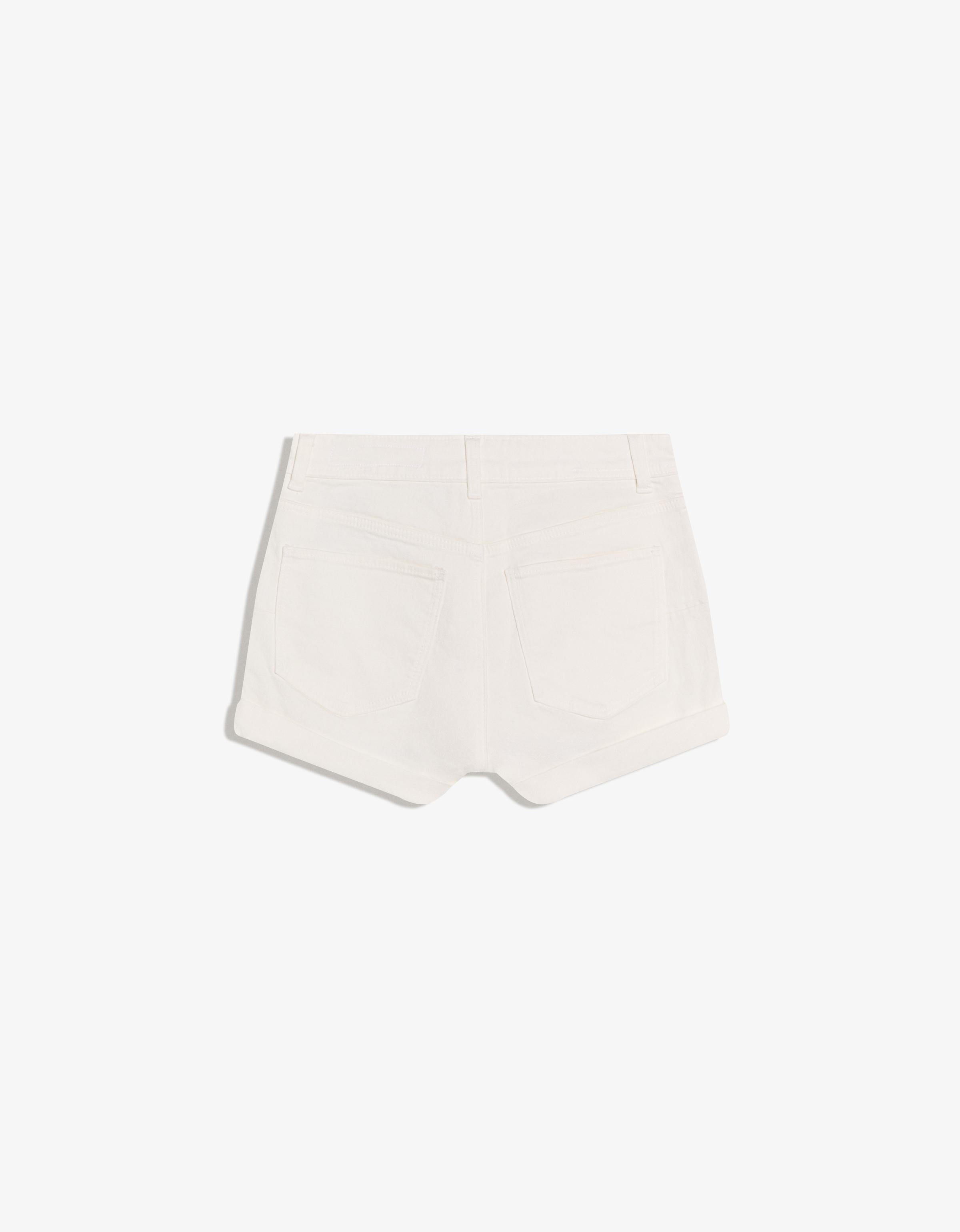 Roll-up denim shorts