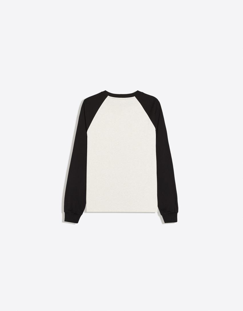 Long sleeve raglan T-shirt-Black