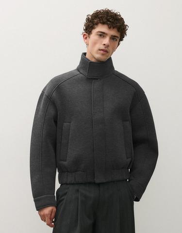 Technical high neck jacket — Grey 1