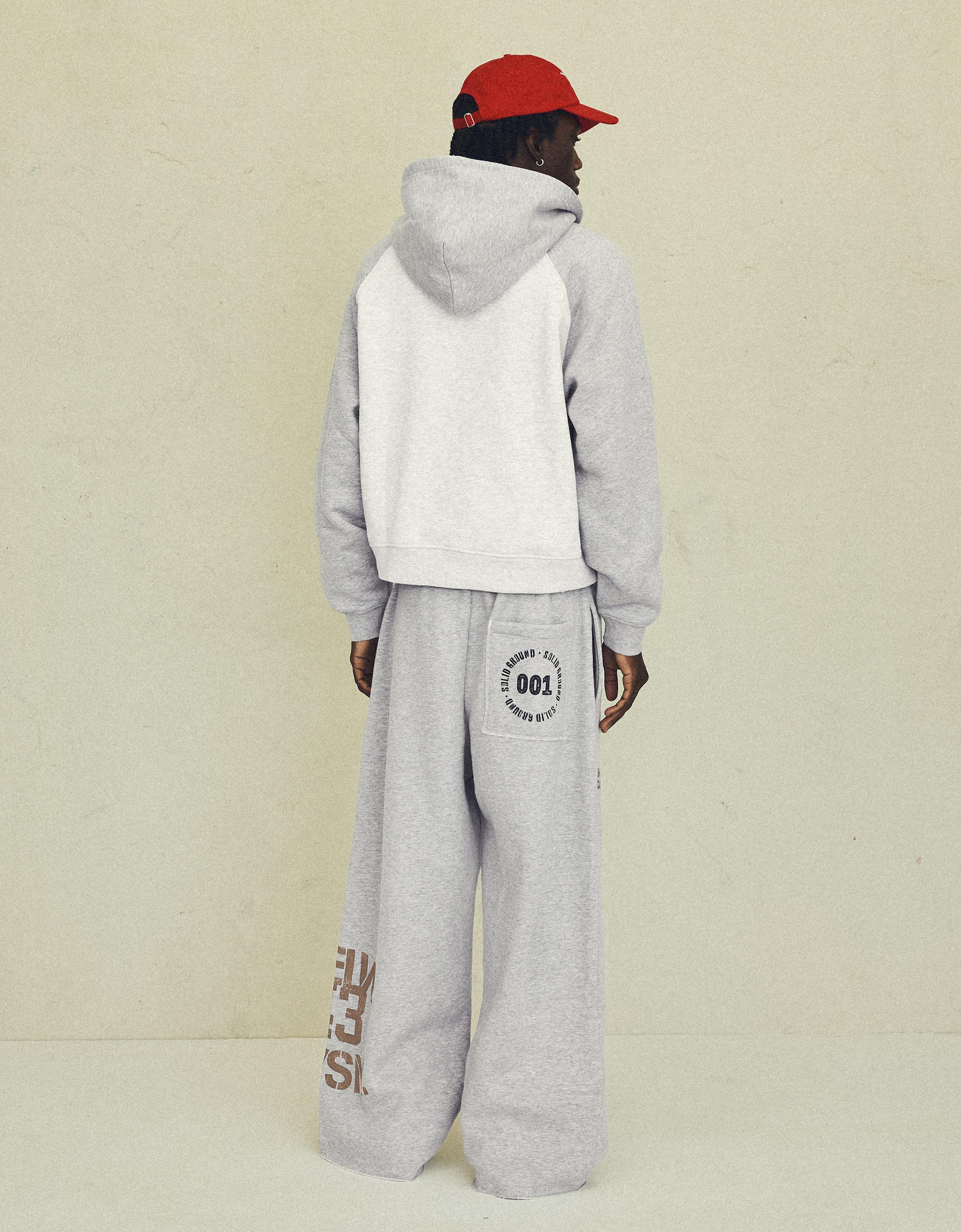 Super baggy patchwork trousers — Grey
