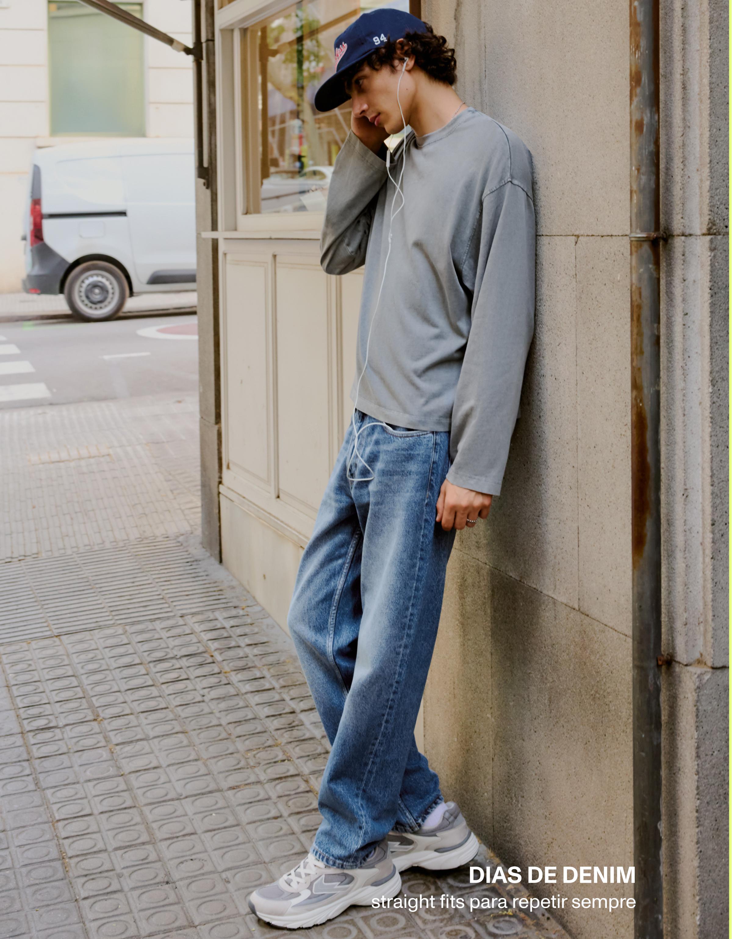 Straight-leg jeans — Blue