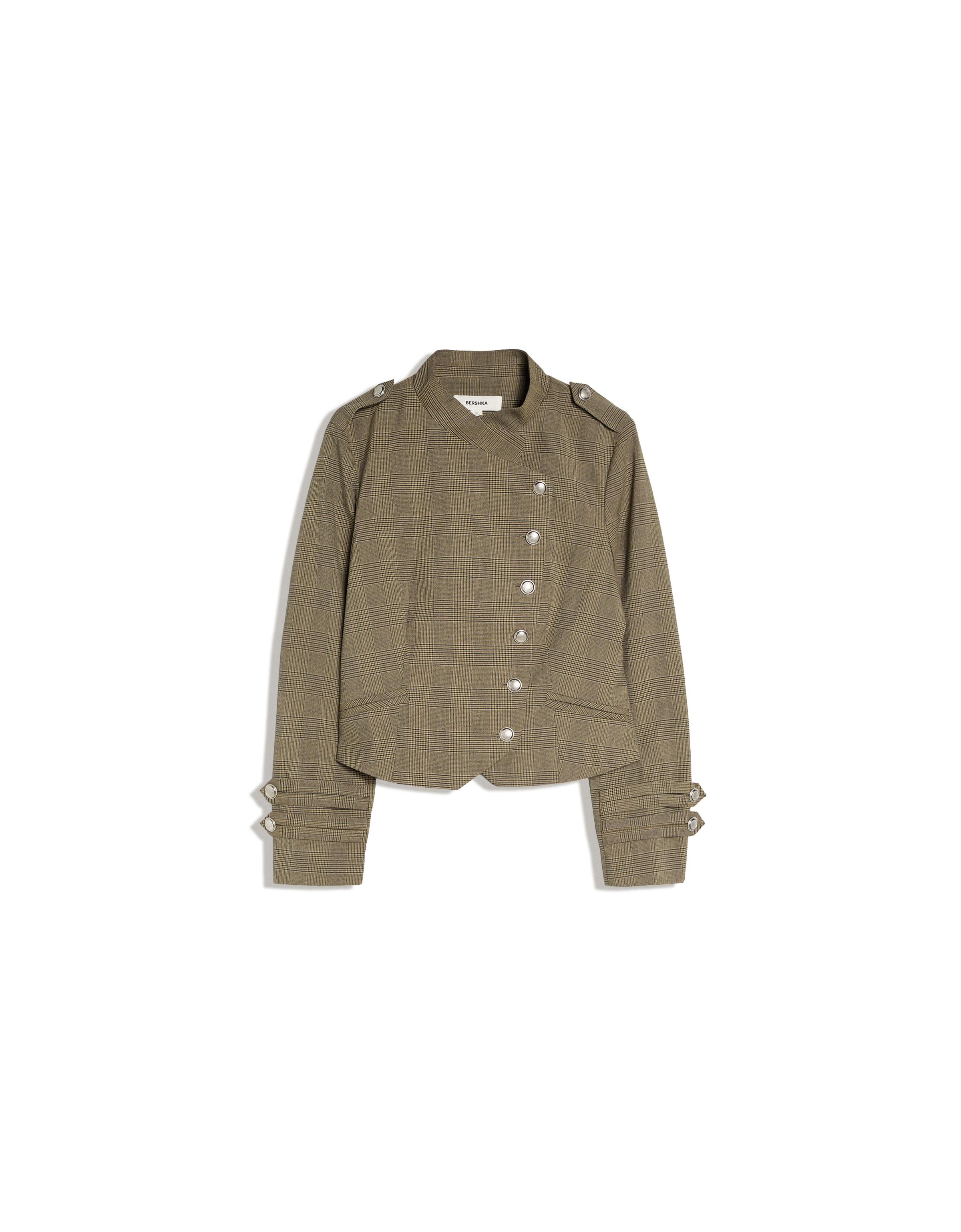 Double-breasted button blazer — Mink