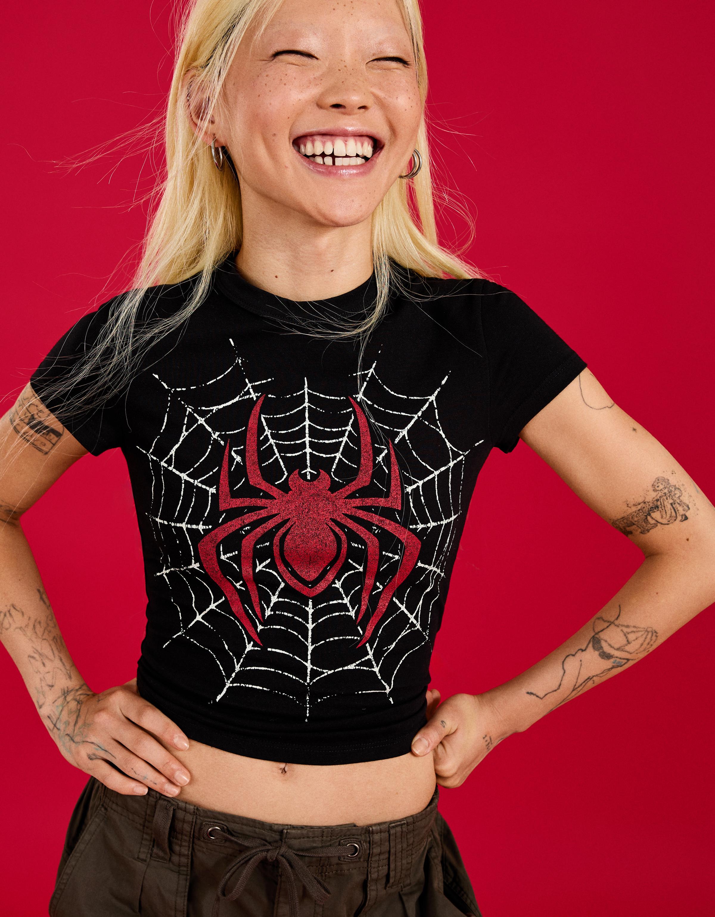 SPIDER-MAN fitted T-shirt — Black