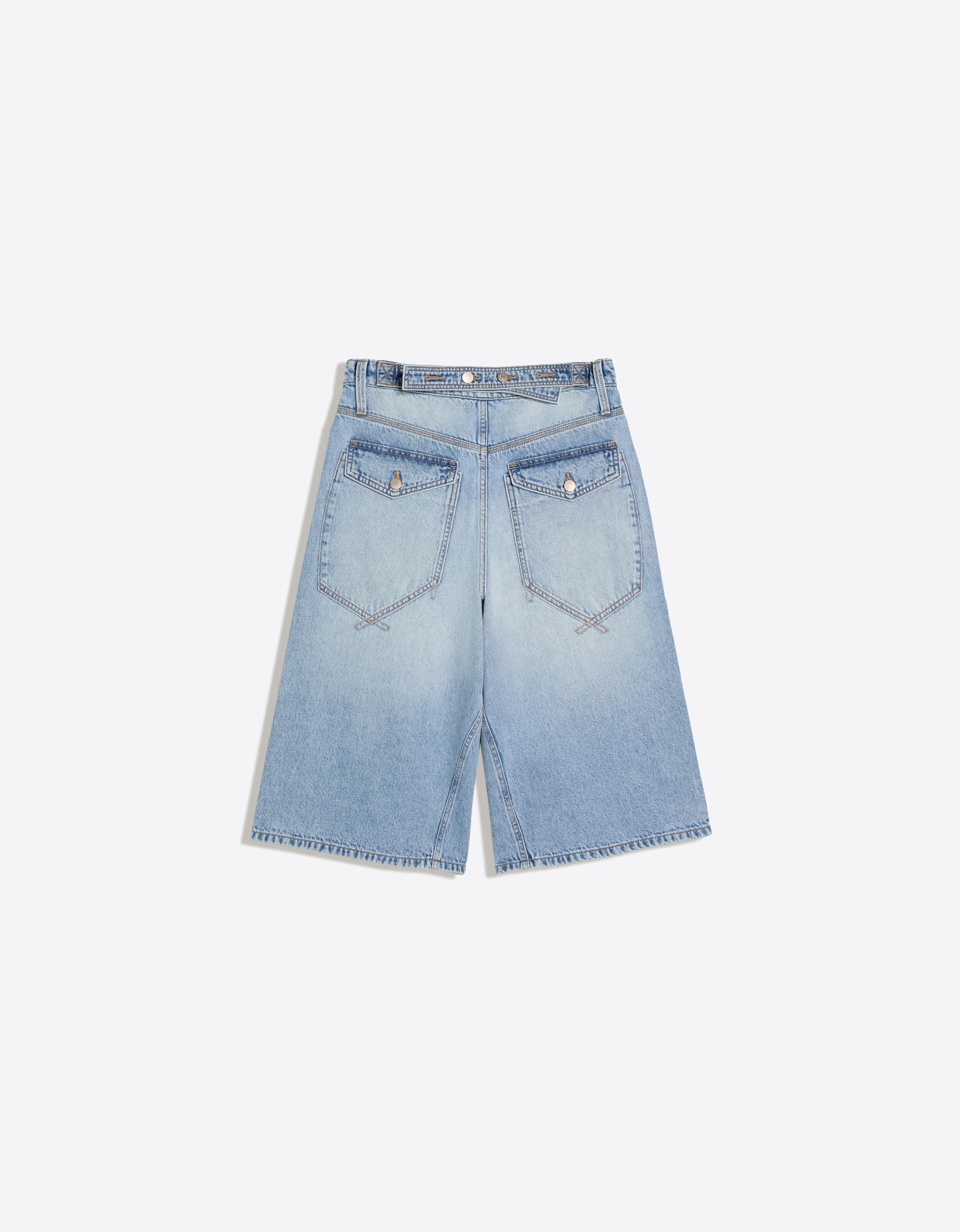 Bershka Slouchy denim bermuda şort