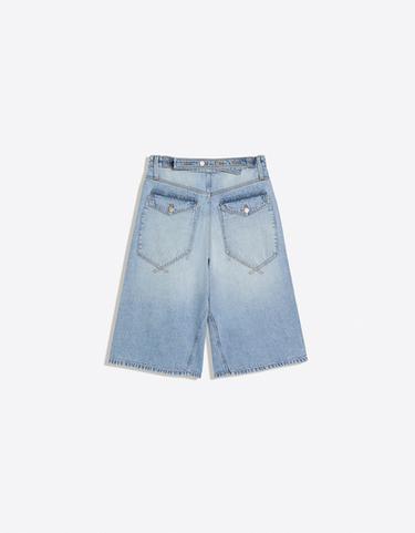 Slouchy denim Bermuda jorts — Light blue 6