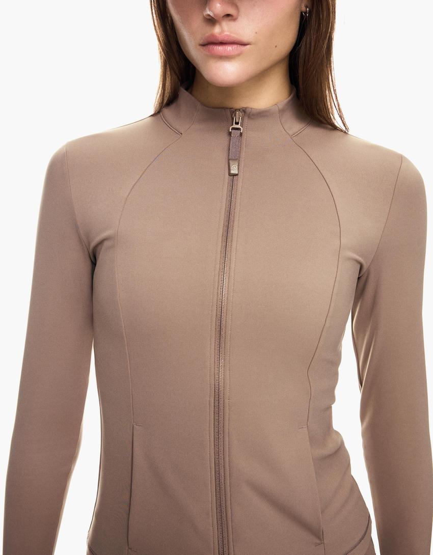 Jaqueta cremallera quick dry & breathable-Camell-2