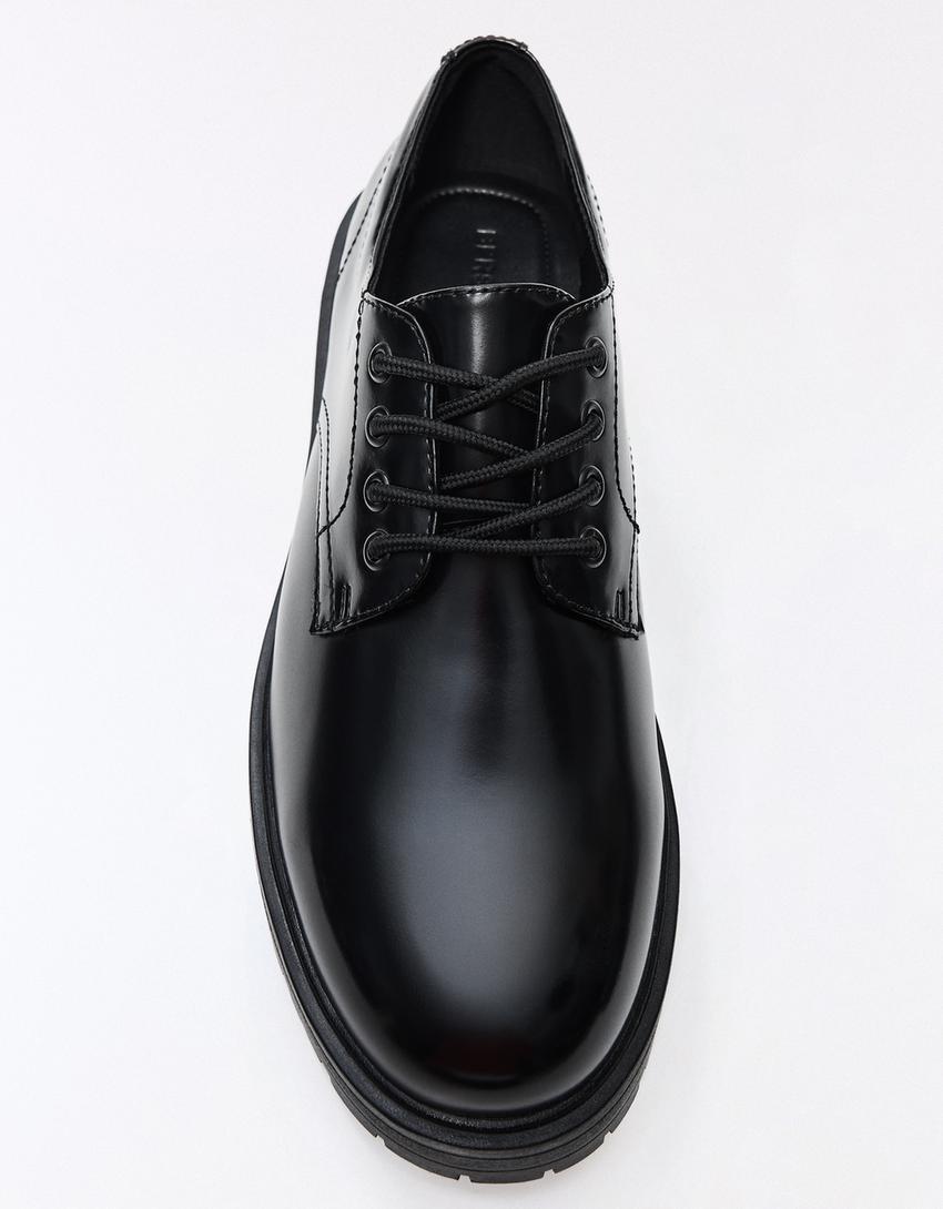 Blucher shoe-BLACK