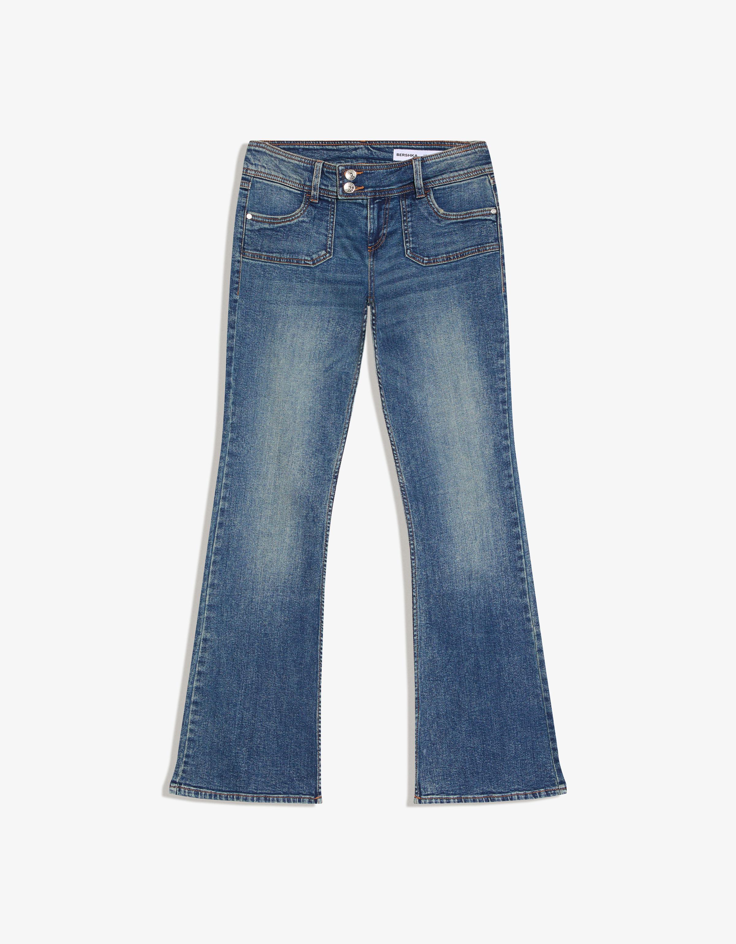 Low-rise boot-cut jeans — Light blue