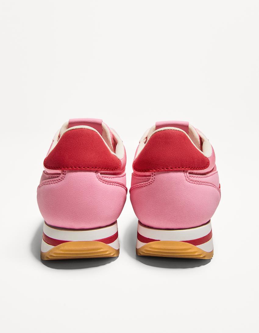 Zapatilla deportiva retro-Rosa-2