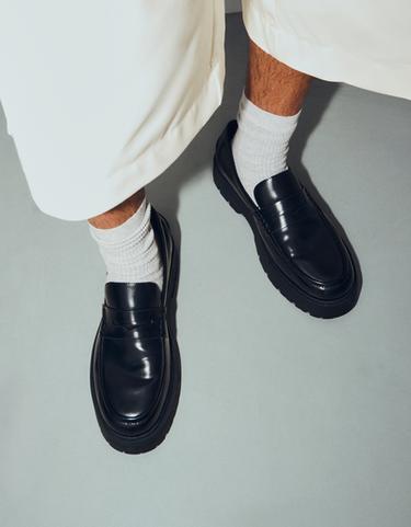 Chunky sole loafers — BLACK 3