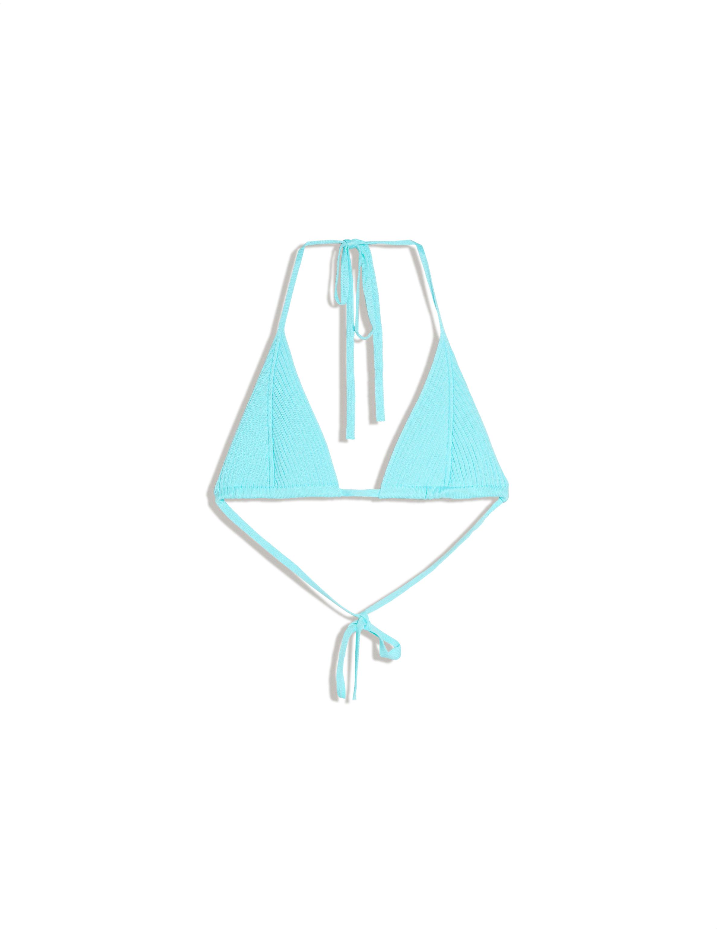 Triangle bikini top — Light blue