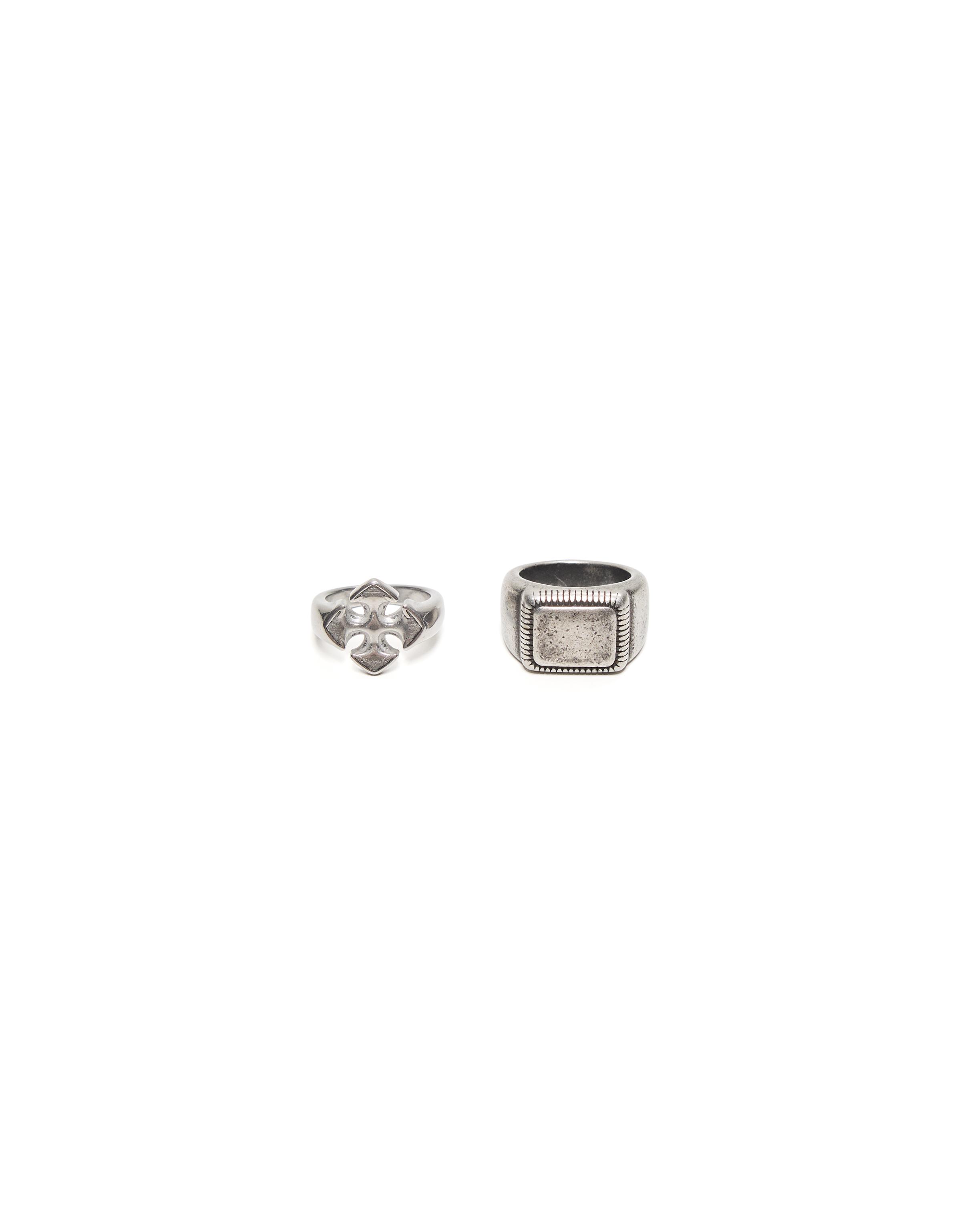 Pack of 2 steel rings — Silver