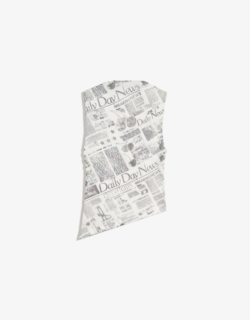Débardeur mesh asymétrique-Blanc cassé-4