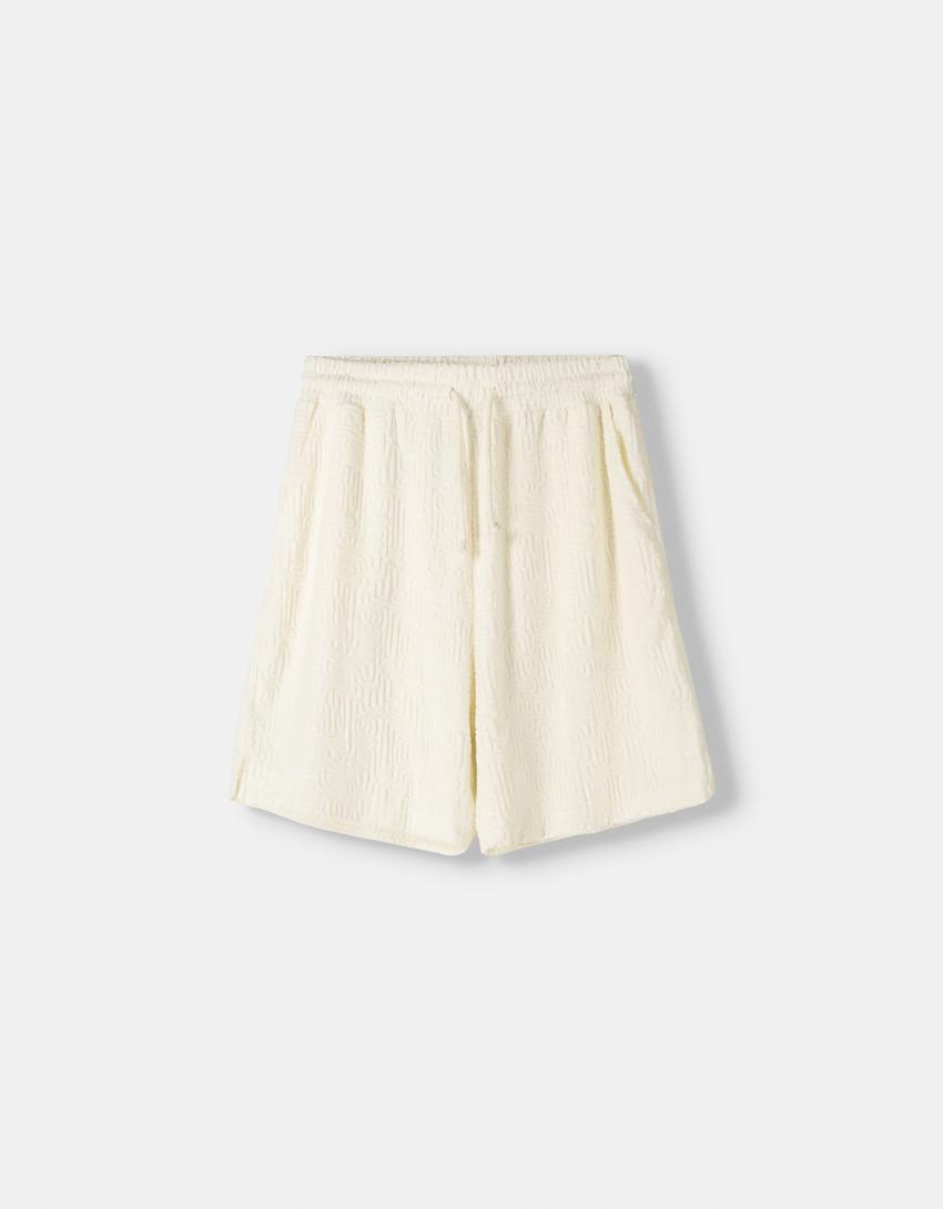 Jacquard terry Bermuda shorts - Men | Bershka