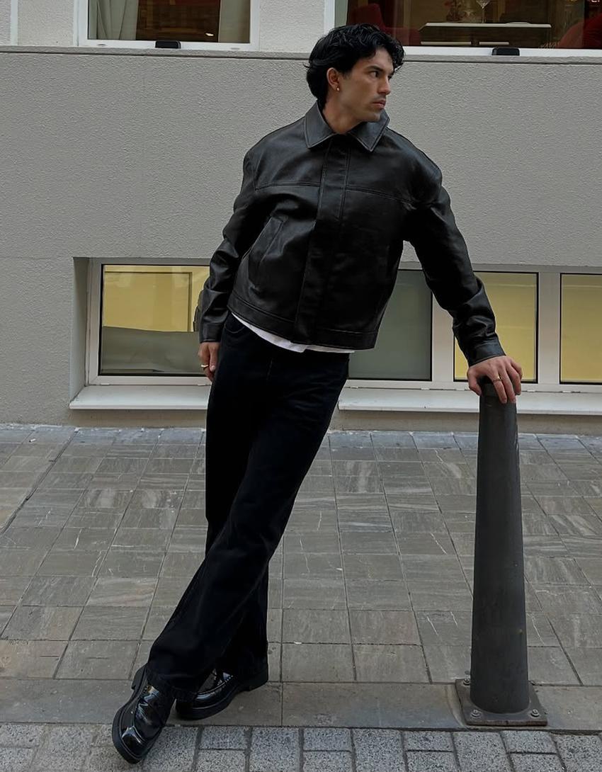 Baggy fit jean-Siyah