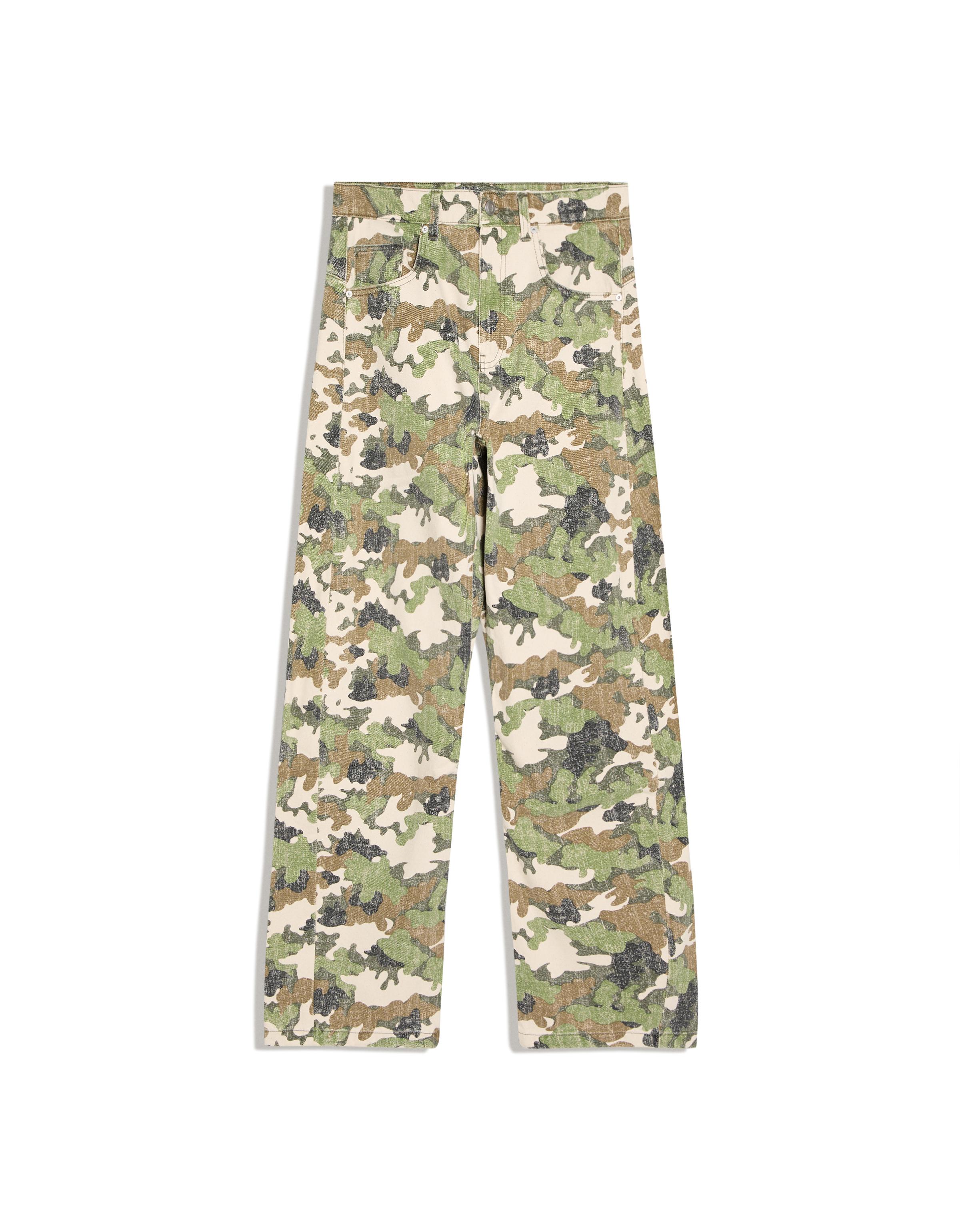 Twisted print jeans — Green