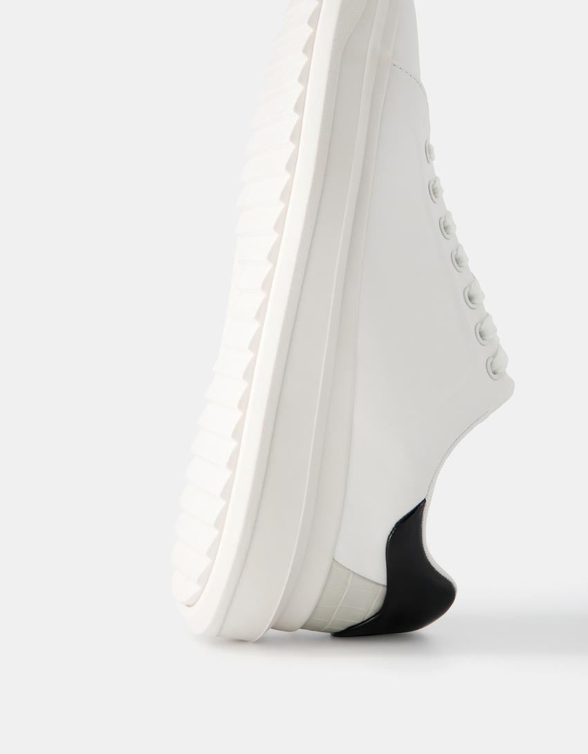 Sapatilhas volume pormenor gravação animal homem-Branco-3