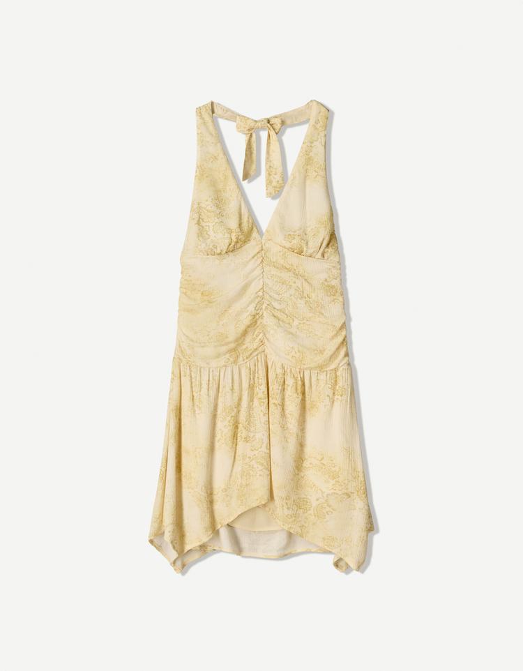 Printed strappy mini dress