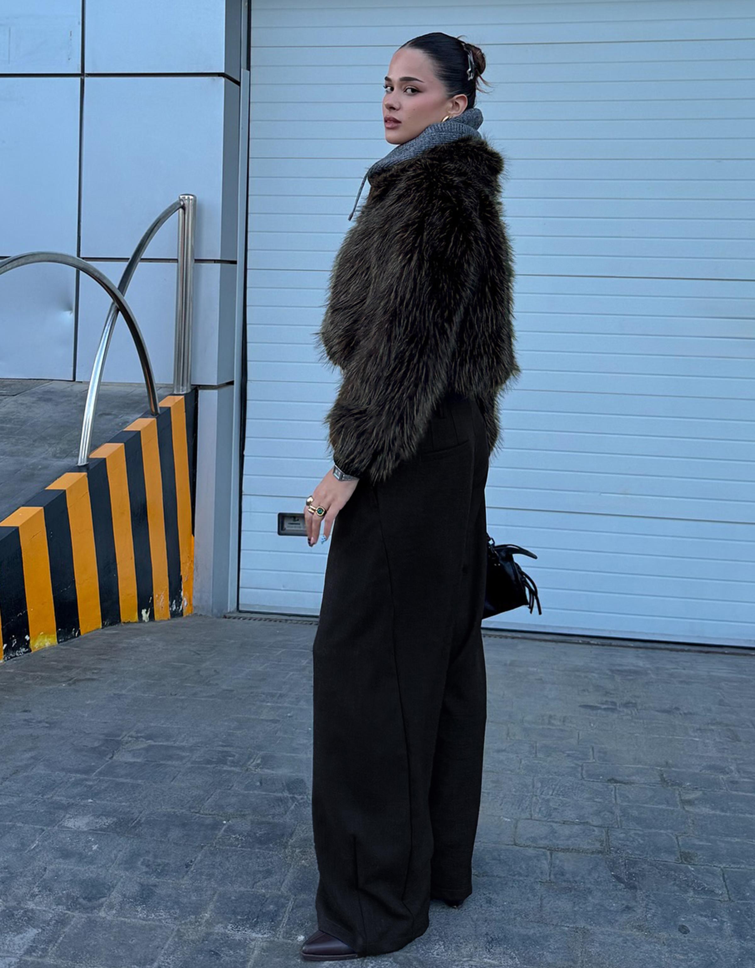 Çift kumaşlı hacimli pantolon - Görsel 48