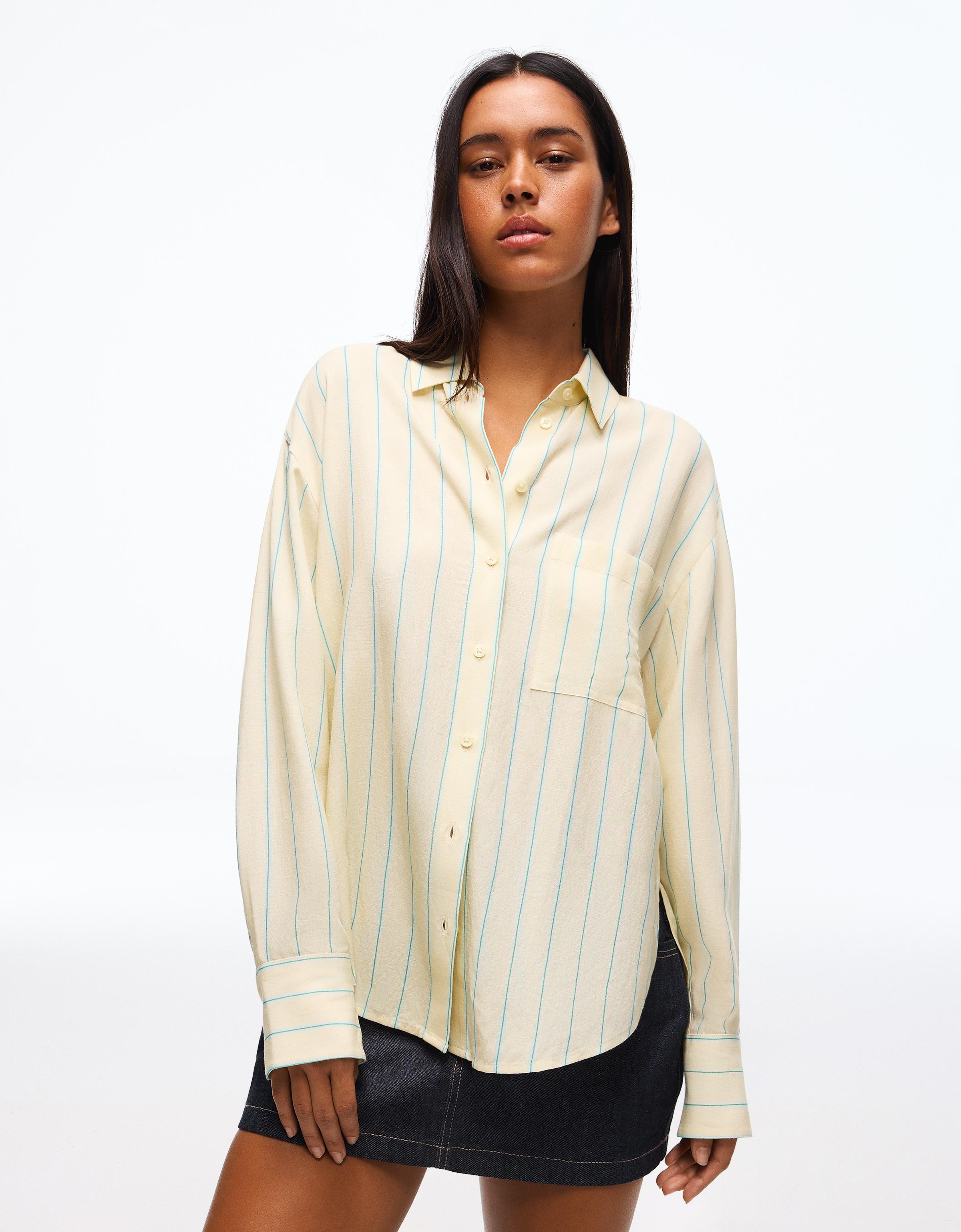 Oversize dökümlü gömlek - Görsel 42