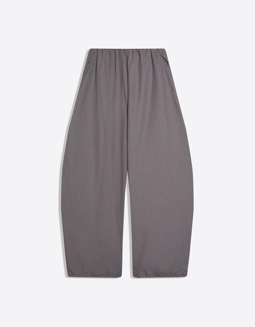 Teknik paraşüt pantolon-Füme