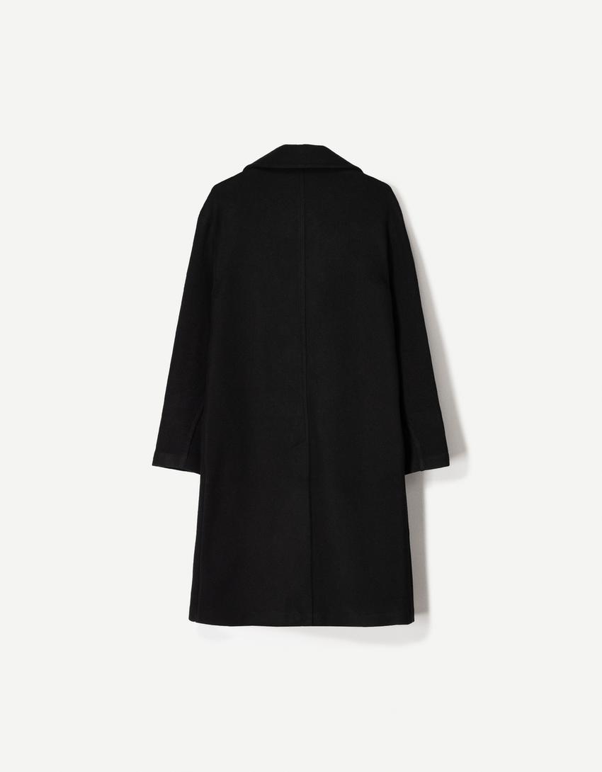 Long soft coat-Black-4