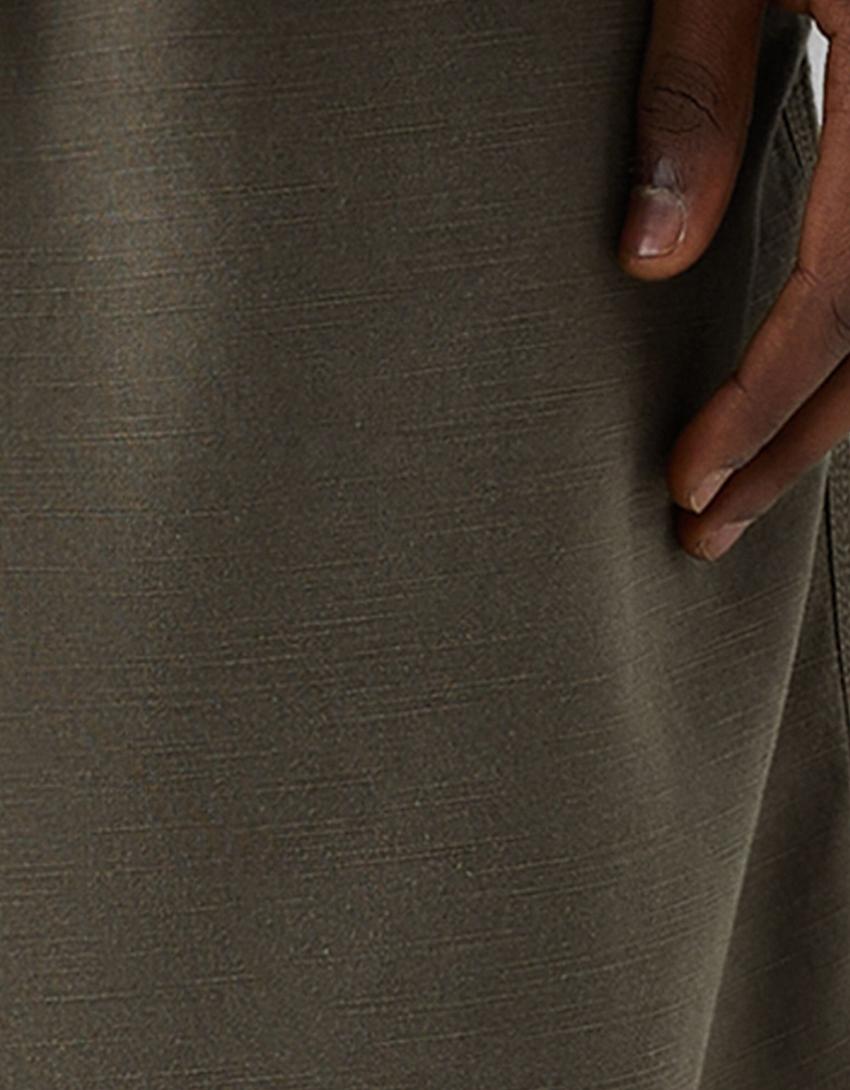 Pantalon wide leg rustique-Kaki-5