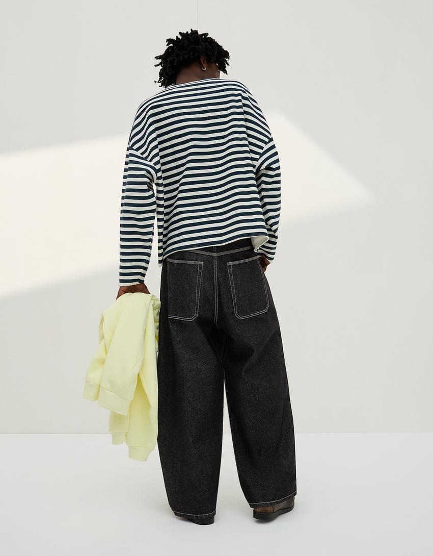 Jeans barrel-Negro
