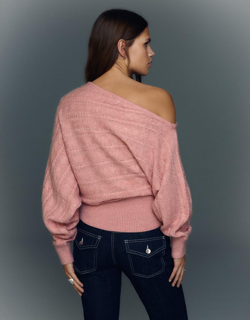 Asymmetric braided jumper-Pink