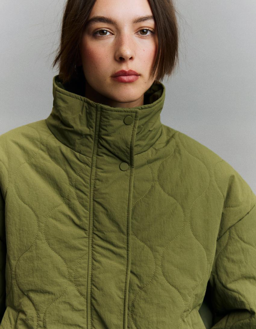 Puffer jacket-Khaki