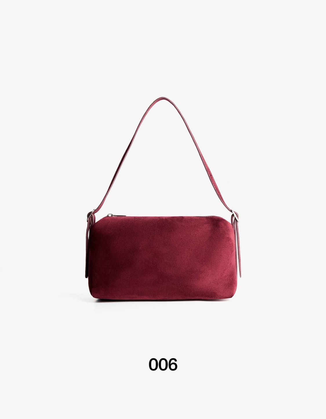 Faux suede mini bag