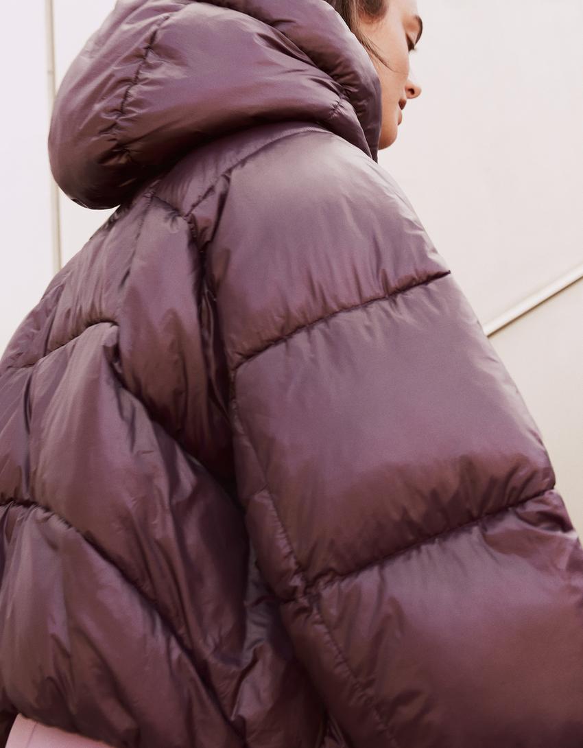 Puffy-Jacke-Violett