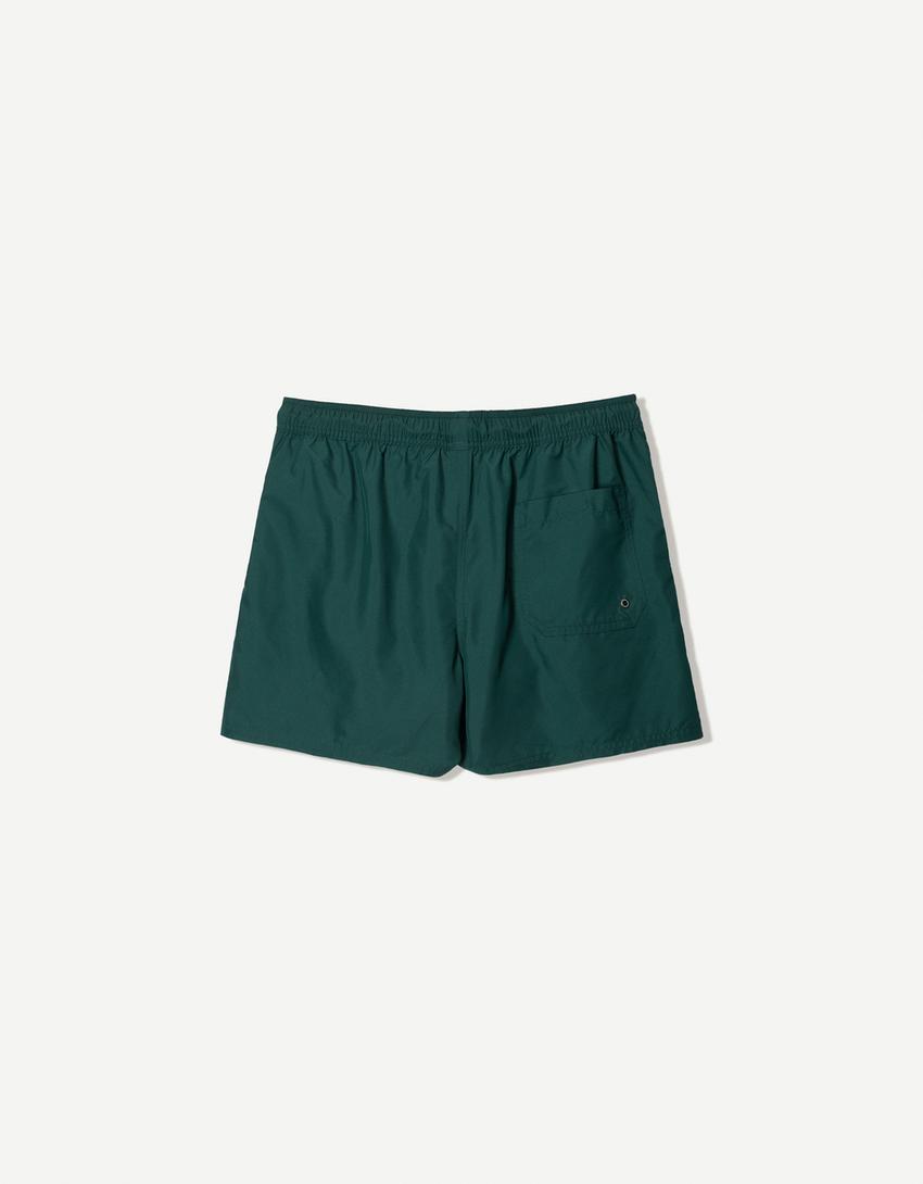 Plain swimming trunks-Green