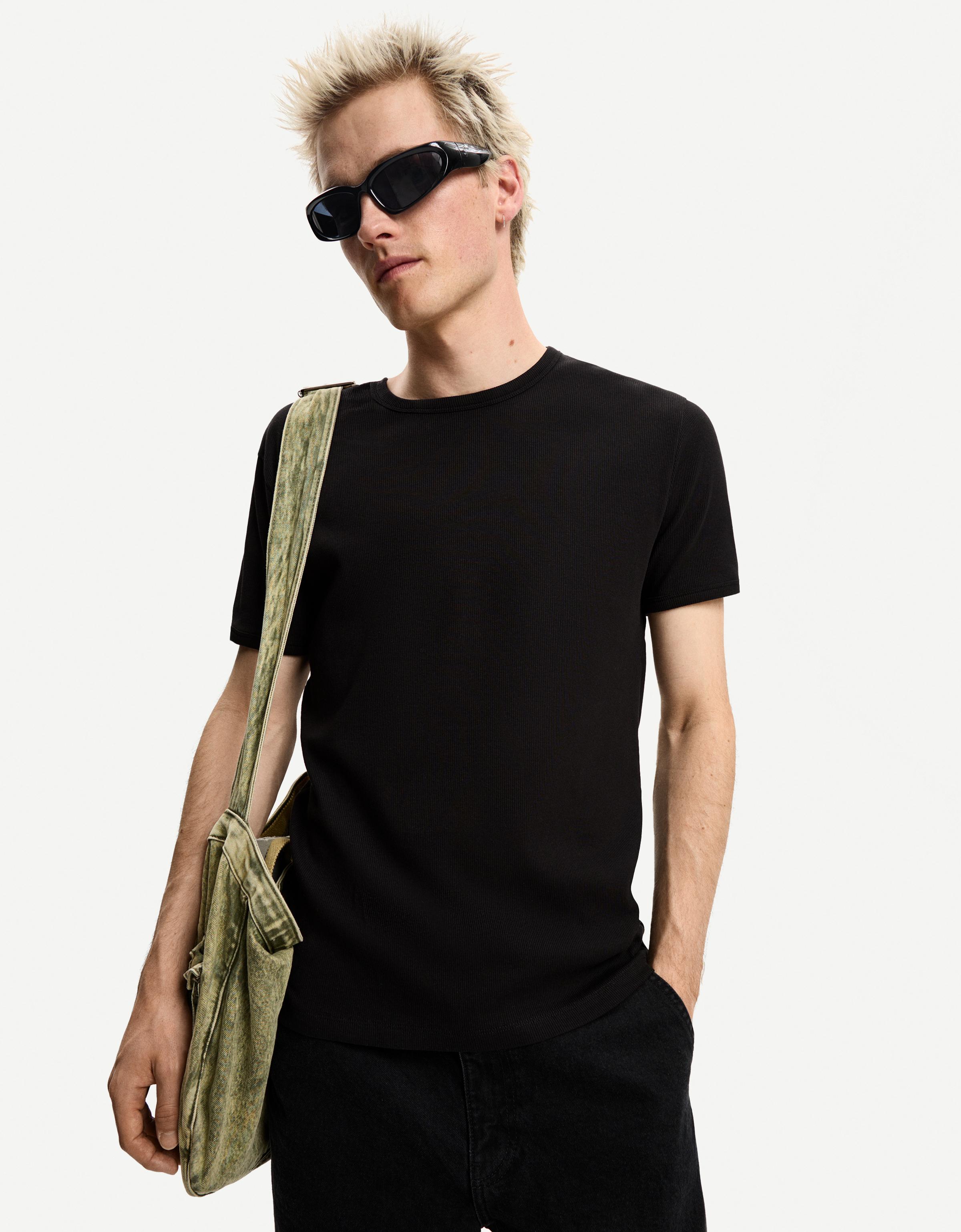 Bershka Jeanstasche Mit Washed-Effekt Herren Gelb