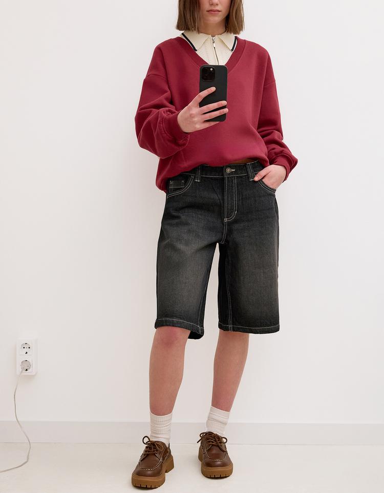Baggy denim shorts