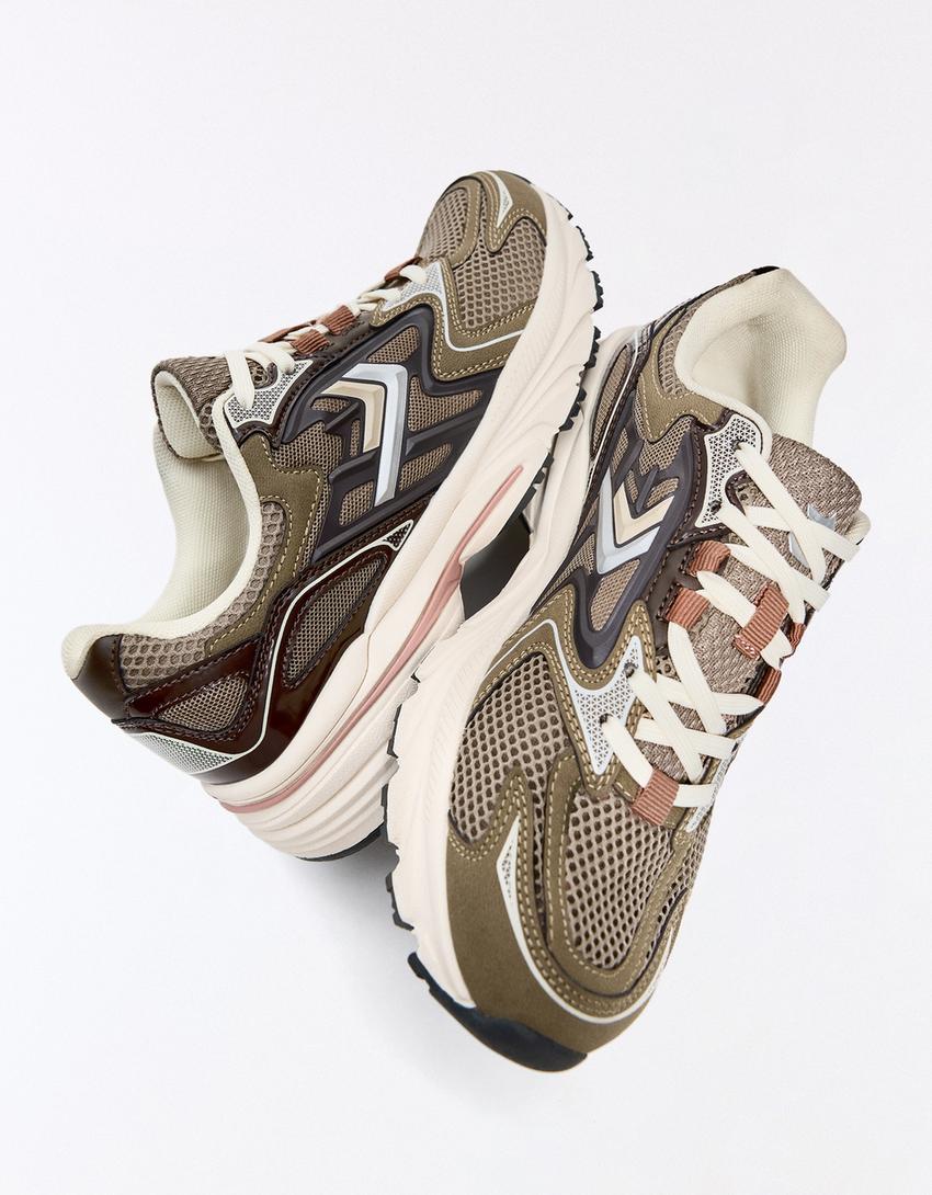 Tenisky z viacerých kúskov-Kombinovaná